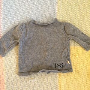 Mini Sibling Brand 0-3 Months Shrink Resistant Merino Wool and Cotton Sweater